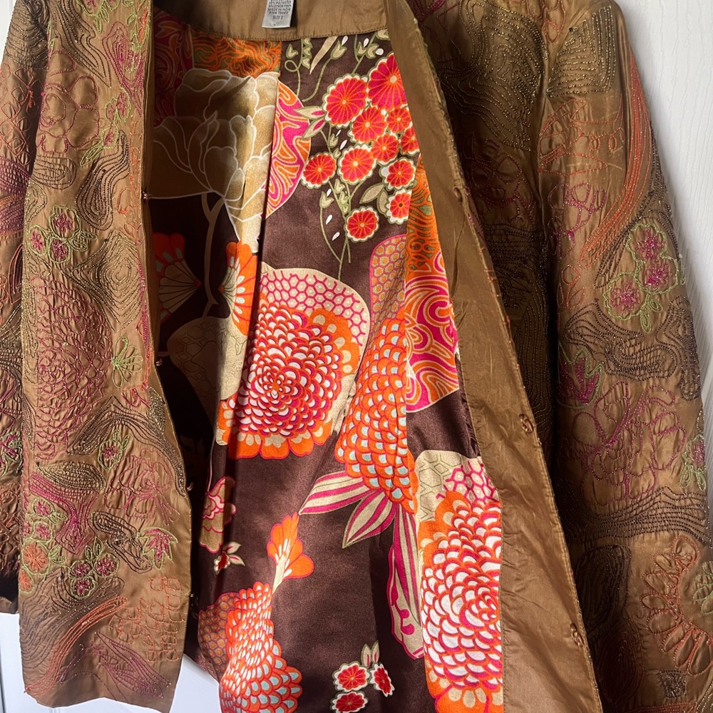 Chico's Multicolor Floral Blazer